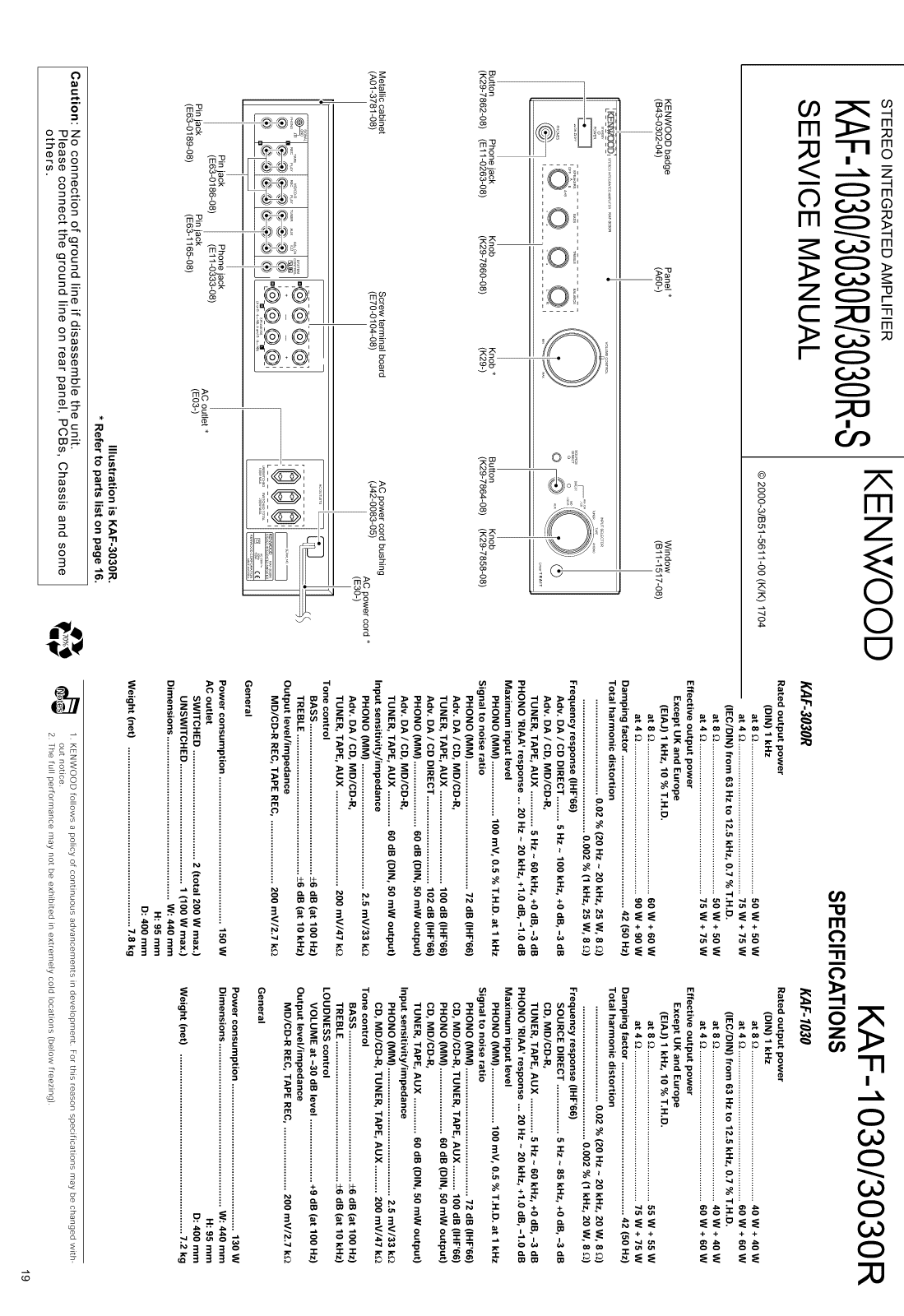 Kenwood KAF-1030 Service manual