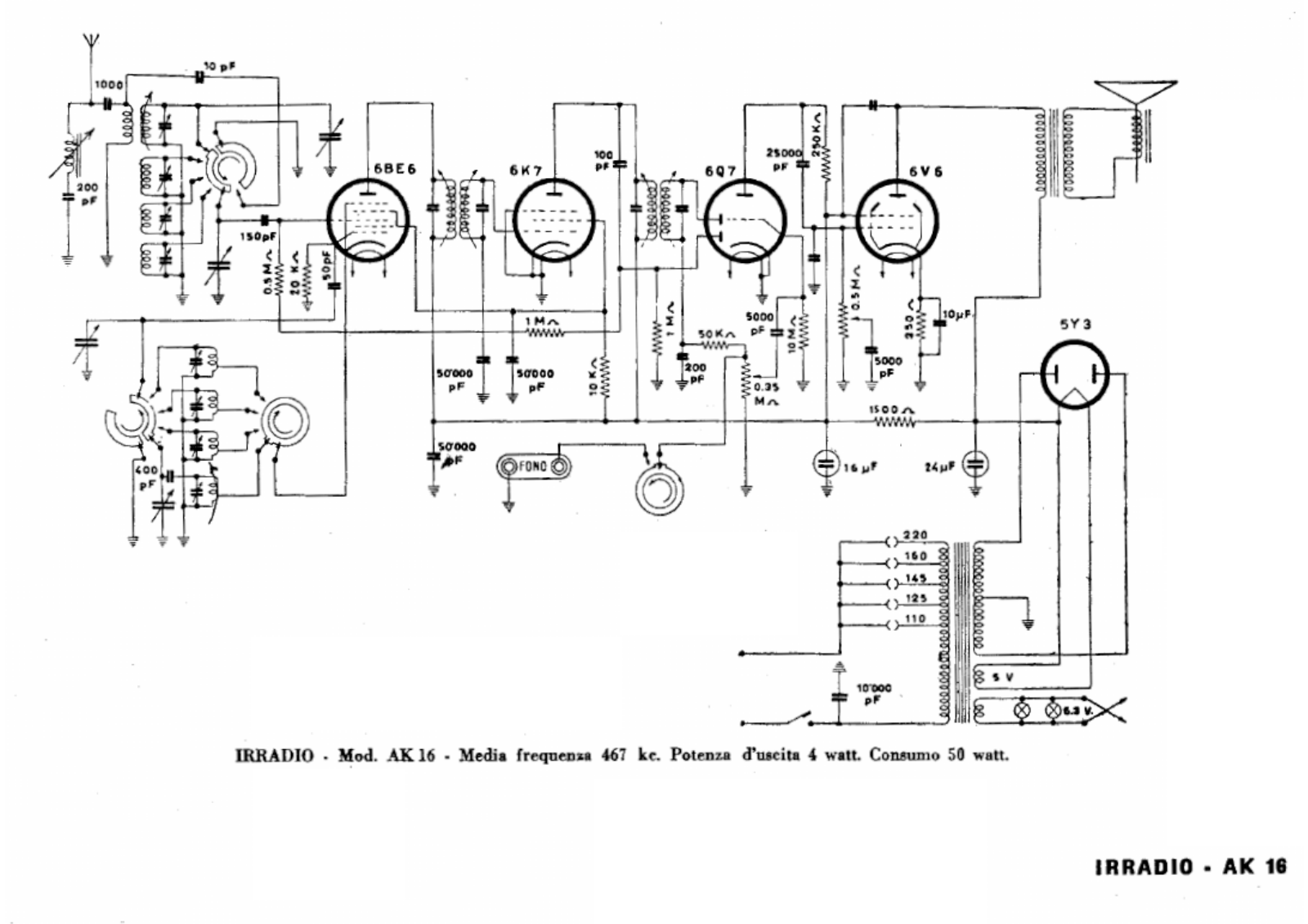 Irradio ak16 schematic