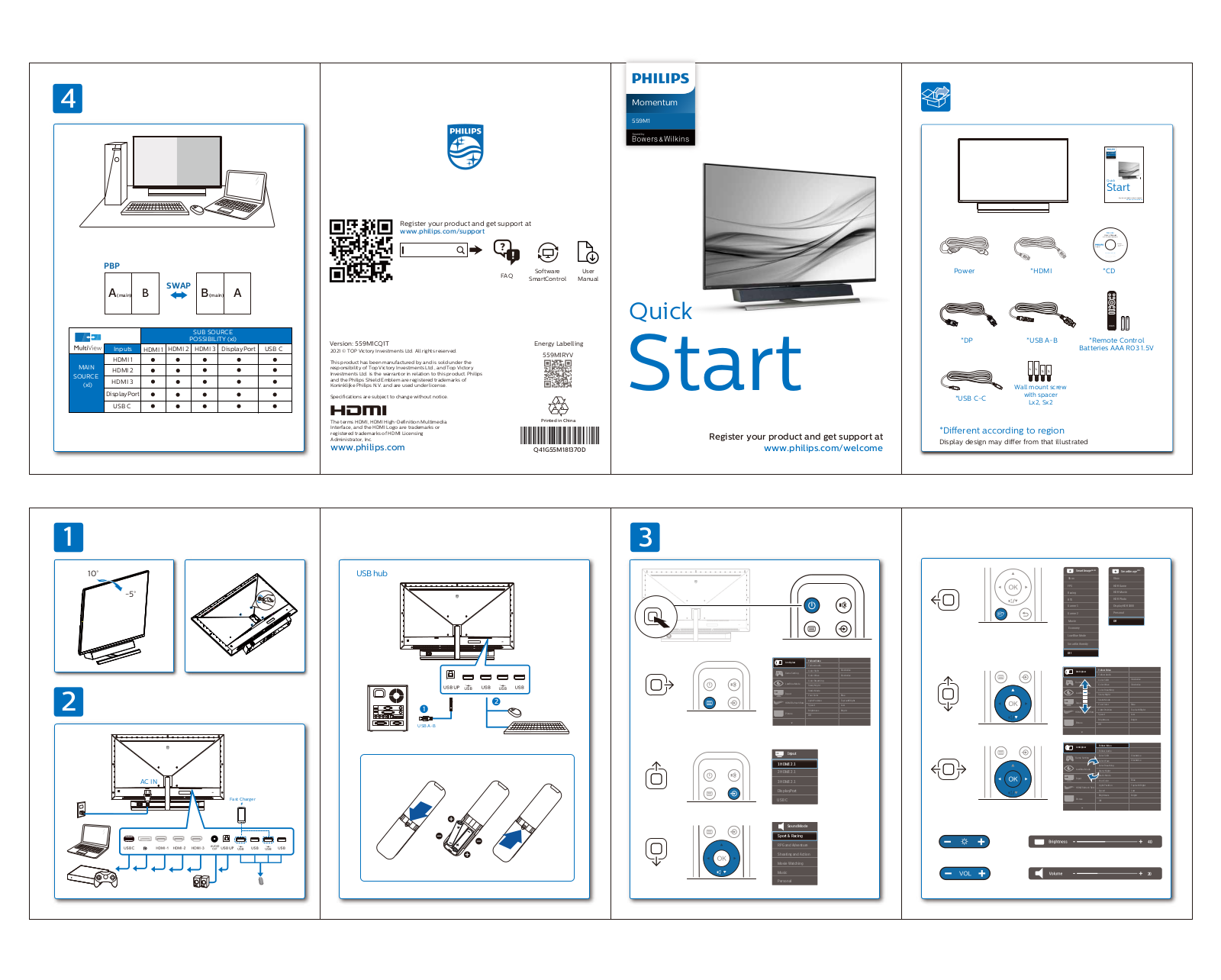 Philips 559M1 Quick Start Guide