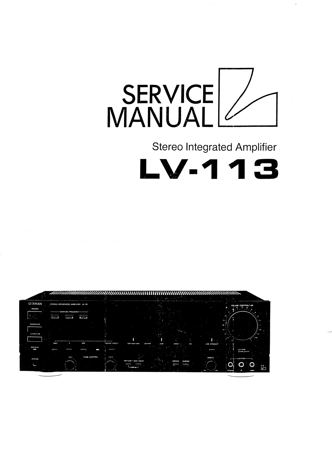 Luxman LV-113 Service manual