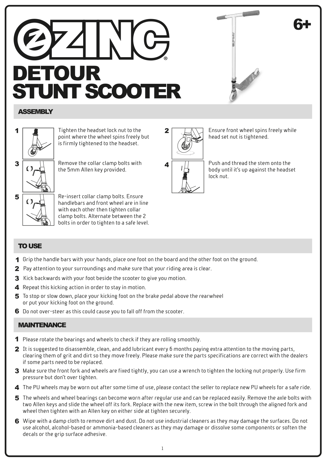 Zinc ZC04418 Instruction manual