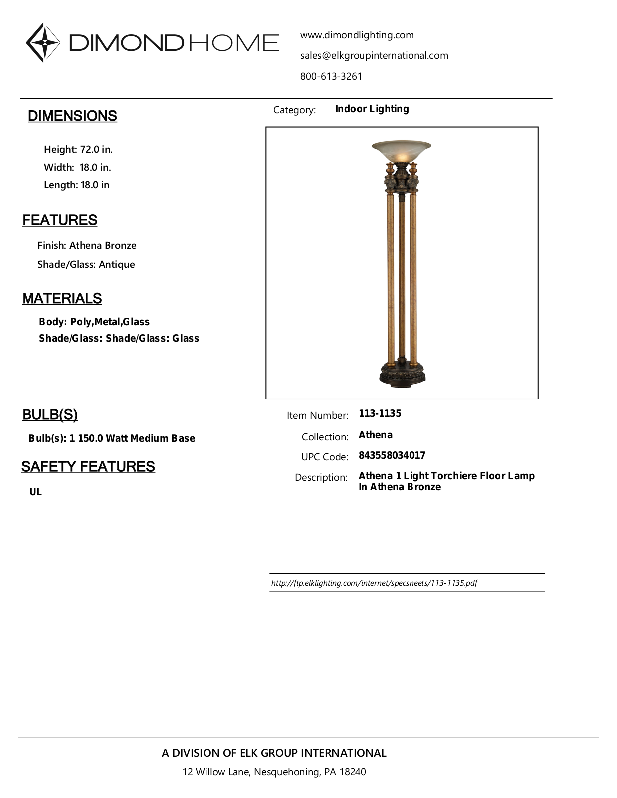 ELK Home 1131135 User Manual