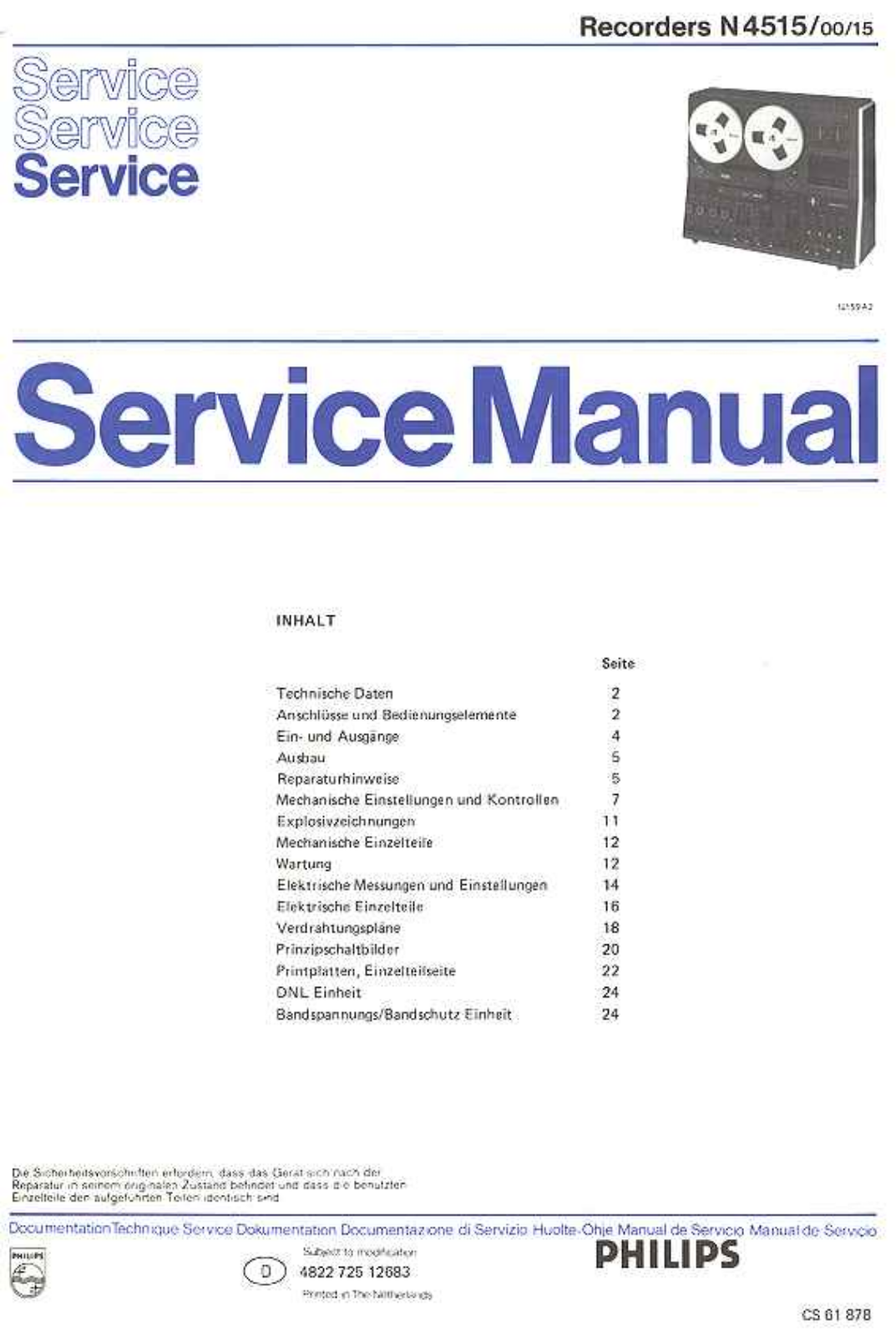Philips N-4515 Service Manual
