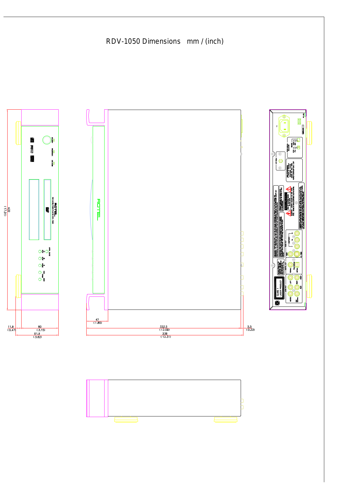 Rotel RDV-1050 Owners manual