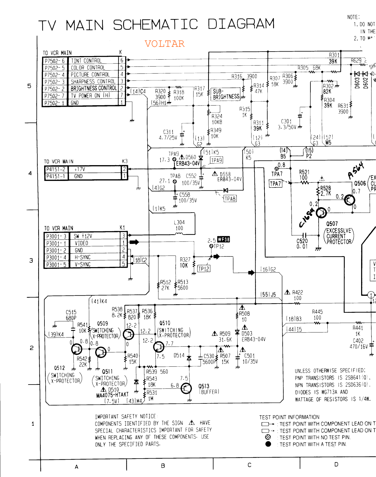 panasonic pvm 2023 Diagram