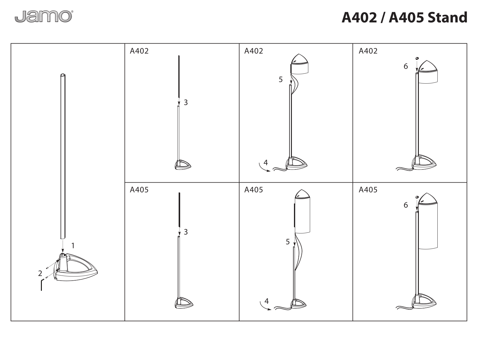 Jamo A 405, A 405 Stand Owner's Manual