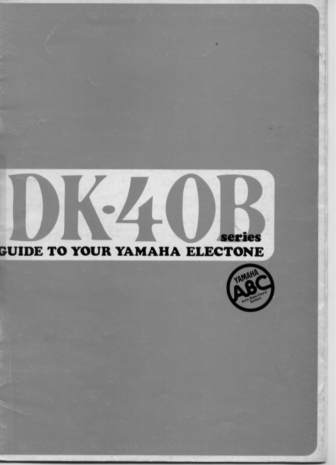 Yamaha DK40BE, DK40B User Manual