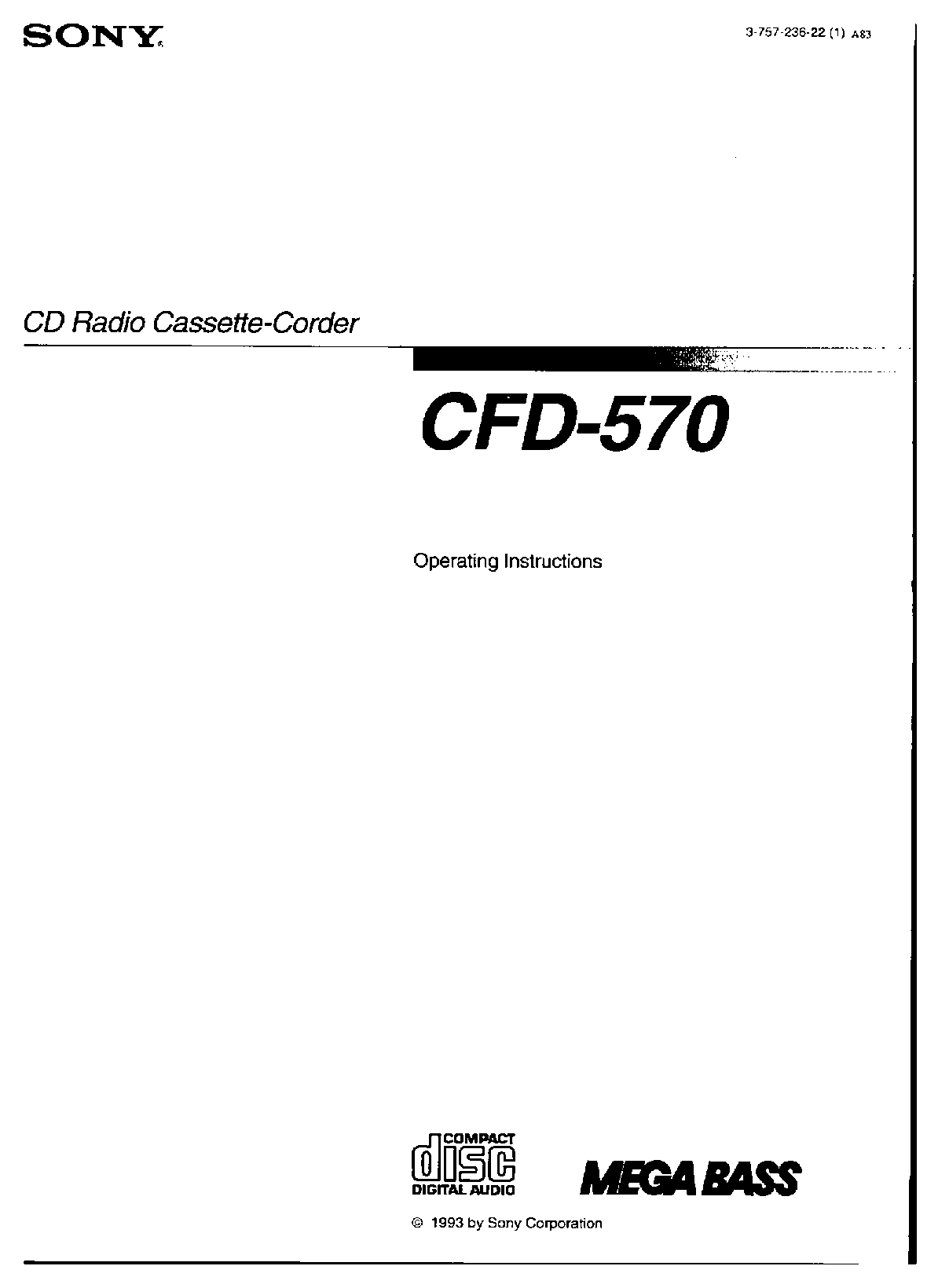 Sony CFD-570 User Manual