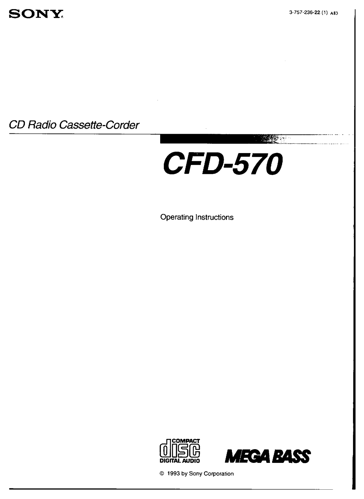 Sony CFD-570 User Manual