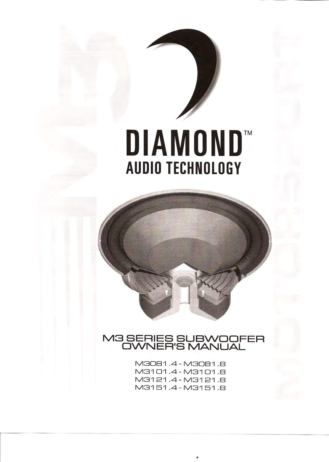 Diamond M3081.4, M3081.8, M3101.4, M3101.8, M3121.4 Owners Manual