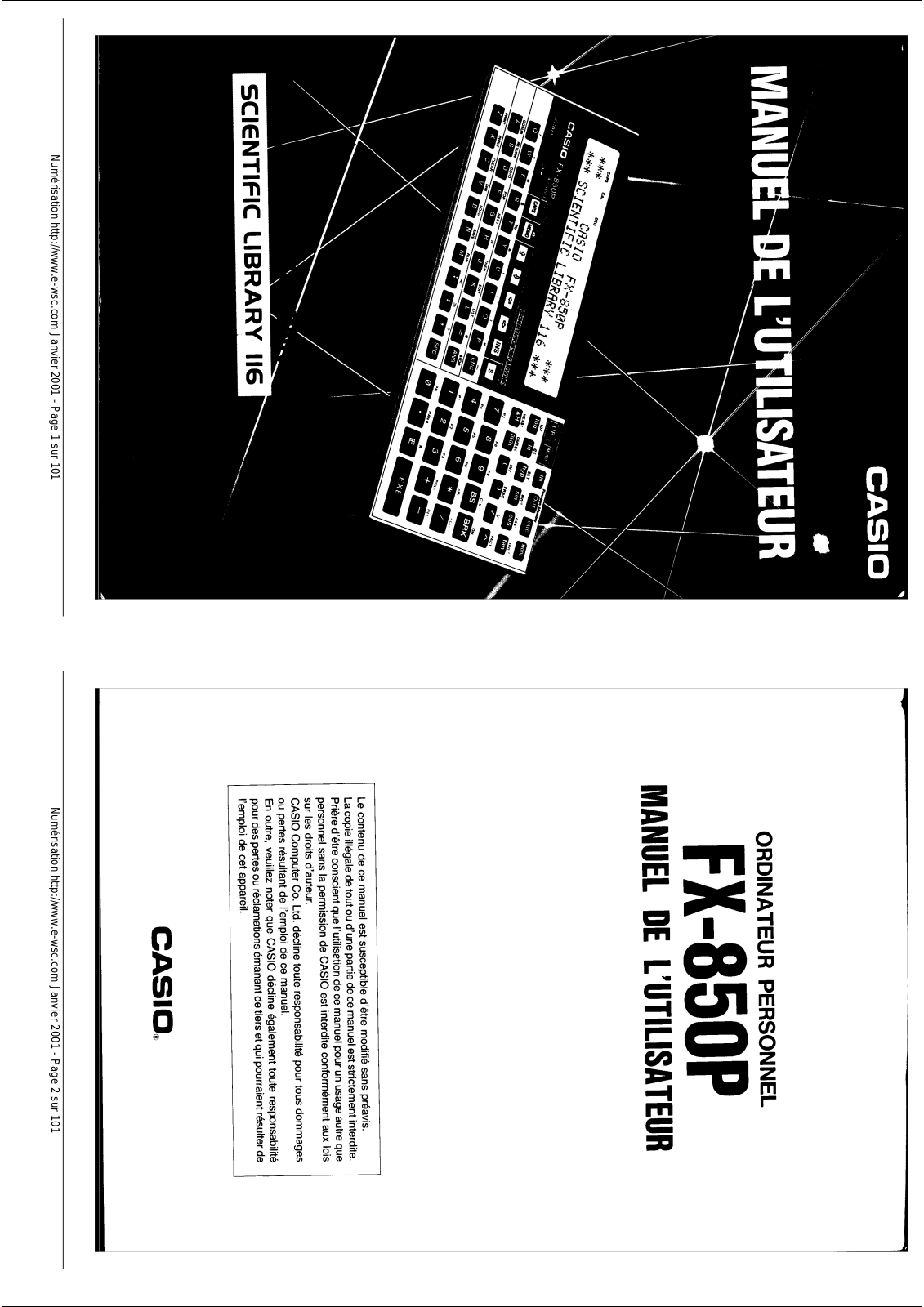 CASIO FX-880P User Manual