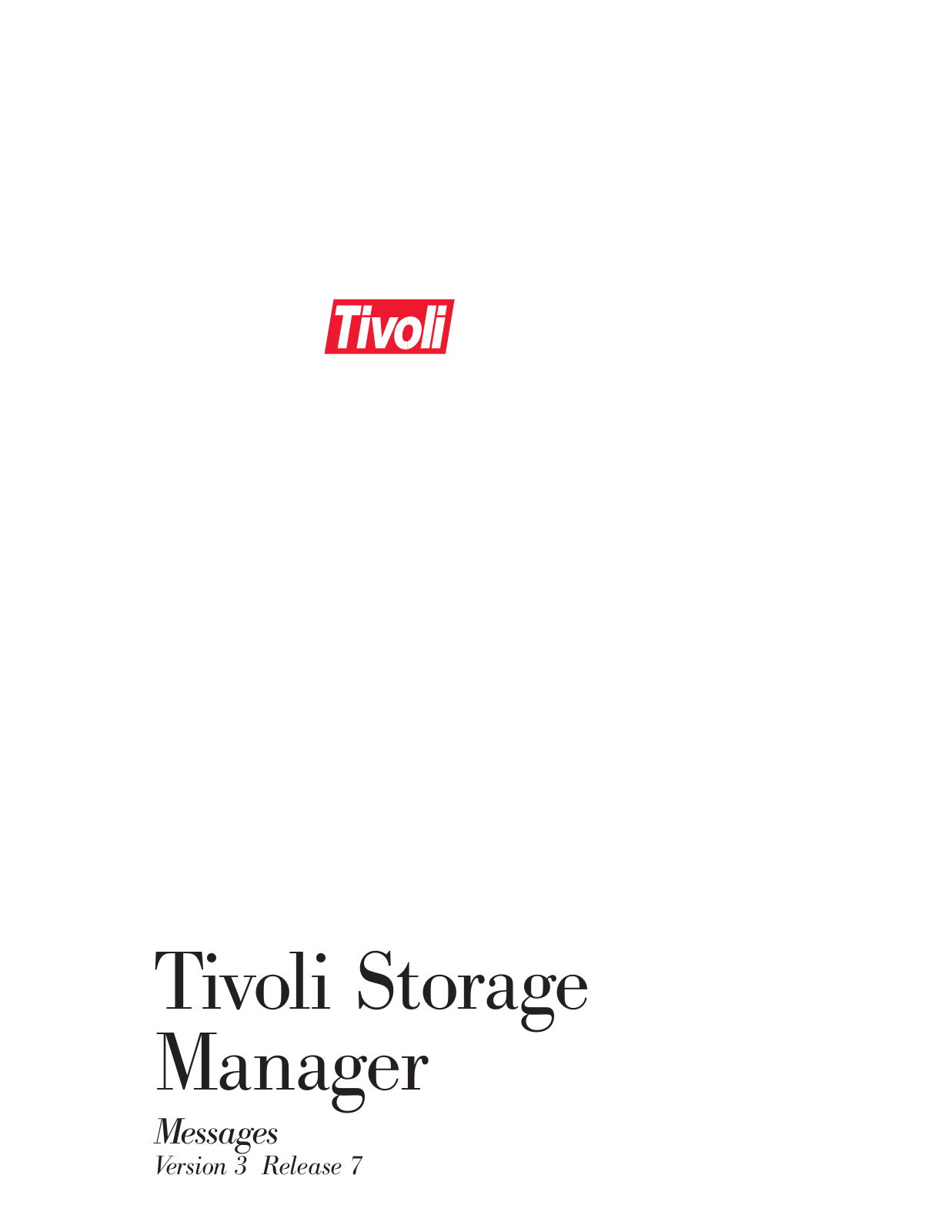 Tivoli Audio Storage Manager User Manual