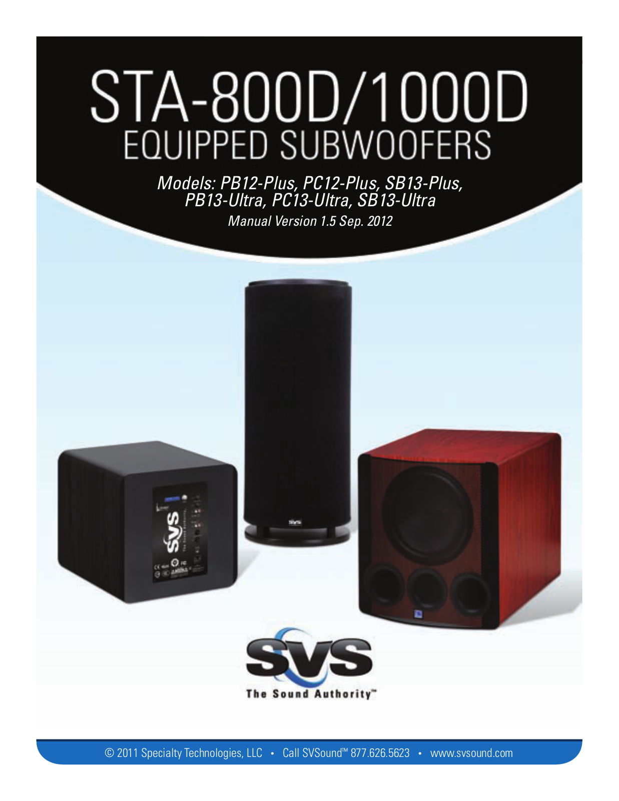 SV Sound SB13-Plus, PC13-Ultra, PB12-Plus, PB13-Ultra, SB13-Ultra User Manual