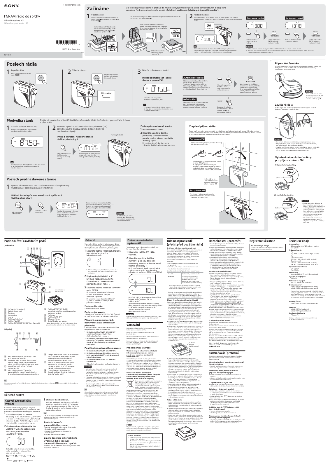 Sony ICF-S80 User Manual