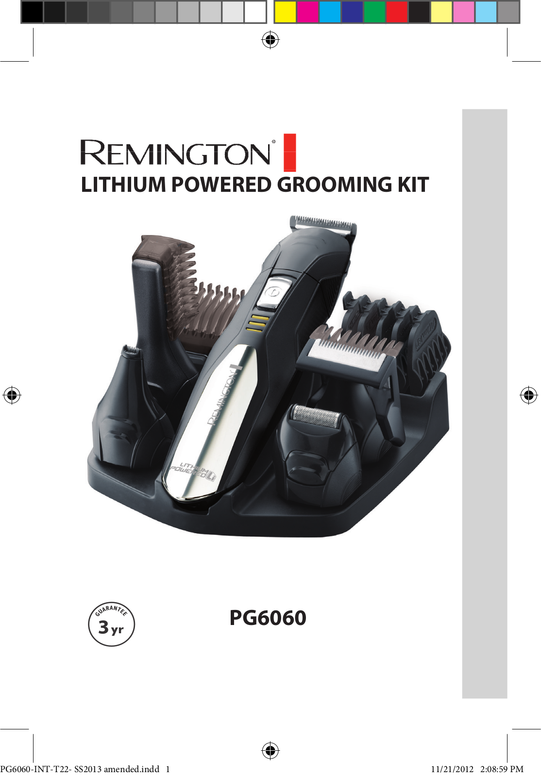 Remington PG6060 User Manual