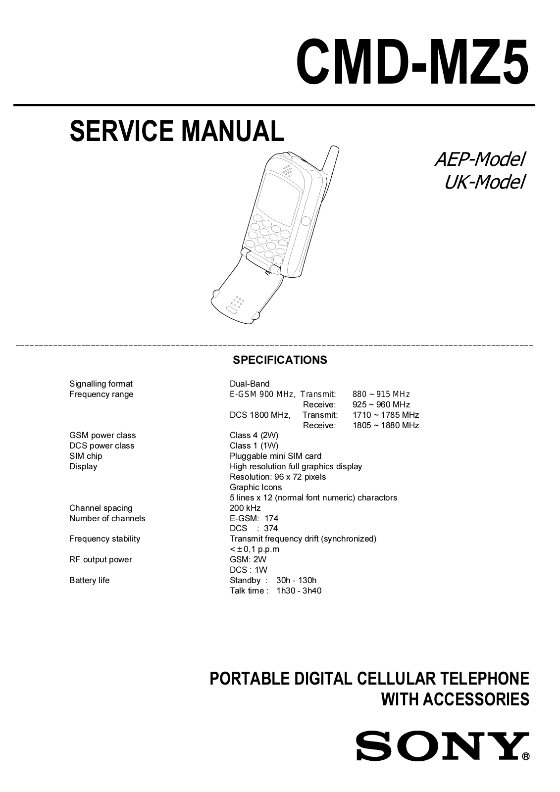 Sony CMD MZ5 User Manual