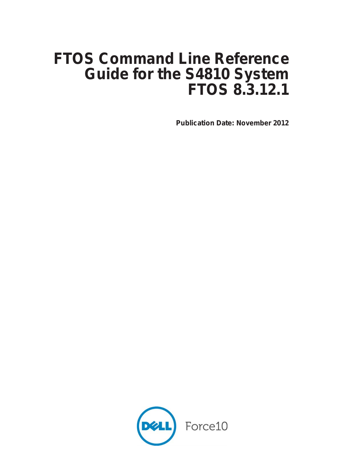 Dell Force10 S4810P Command Reference Guide