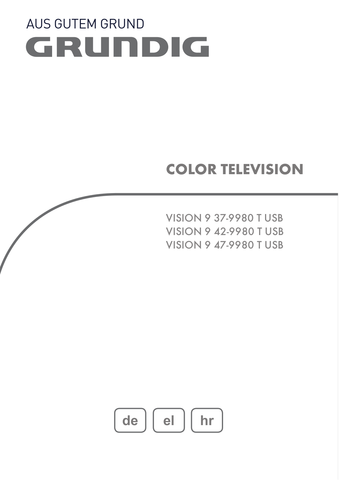 Grundig VISION 9 37-9980 T USB, VISION 9 42-9980 T USB, VISION 9 47-9980 T USB User Guide