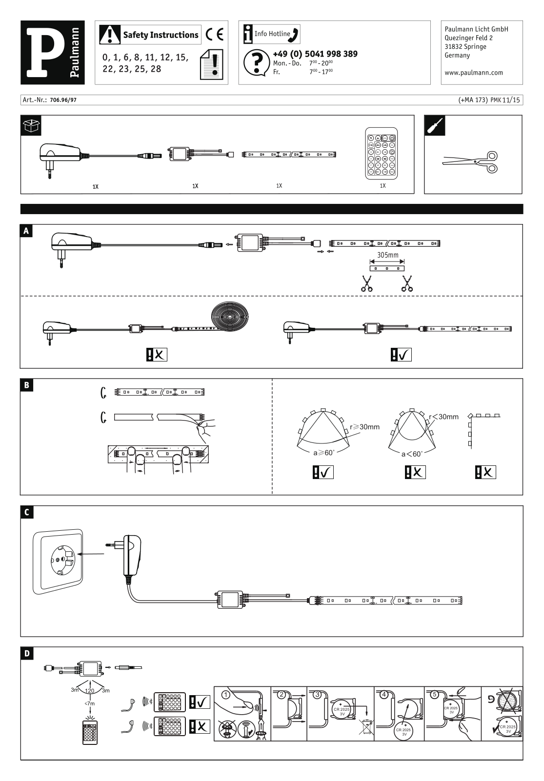 Paulmann 70697 Installation manual