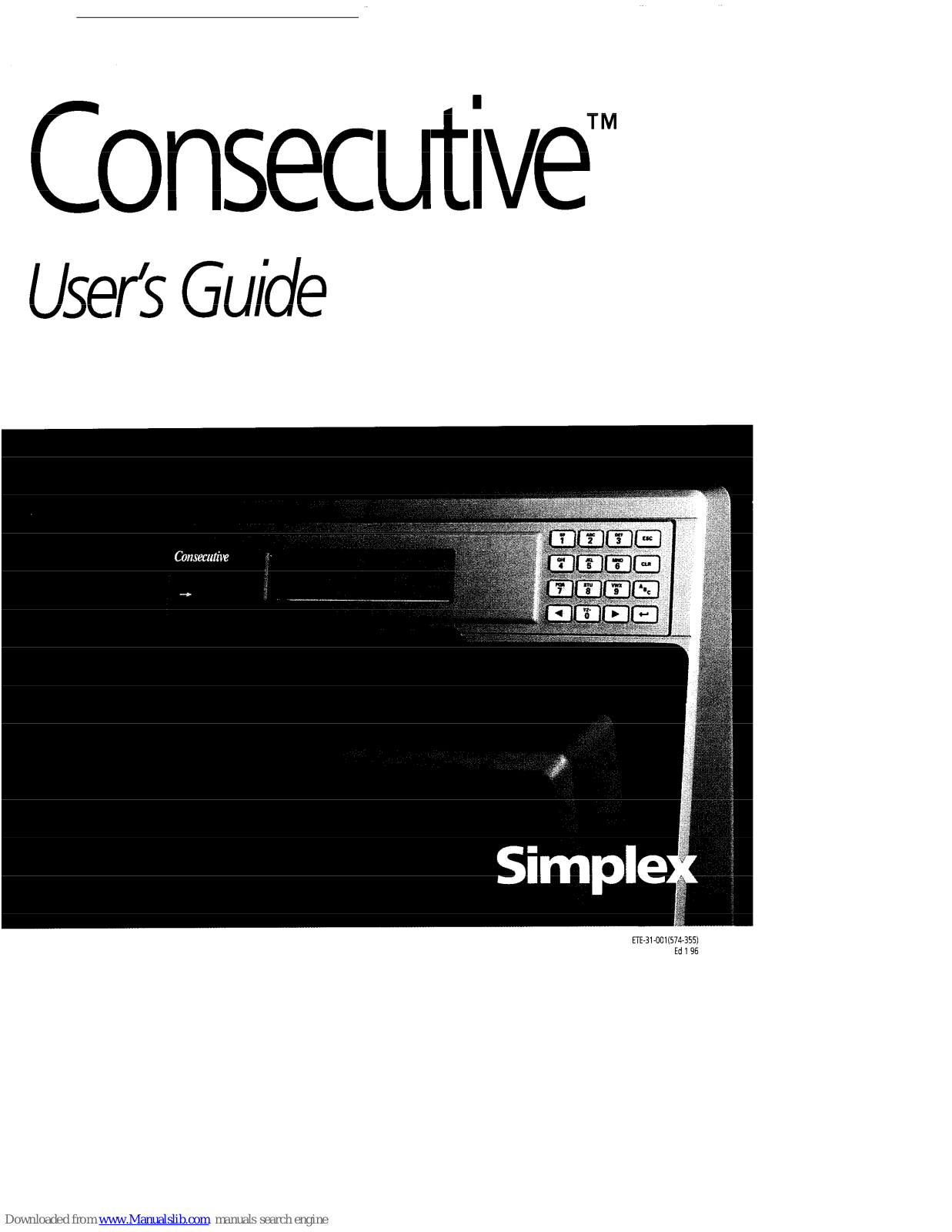 Simplex Consecutive,Consecutive User Manual