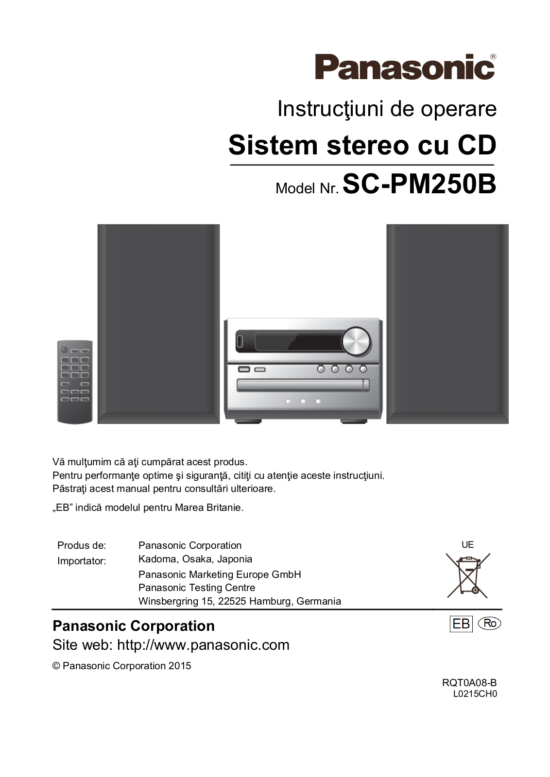 Panasonic SC-PM250B User Manual