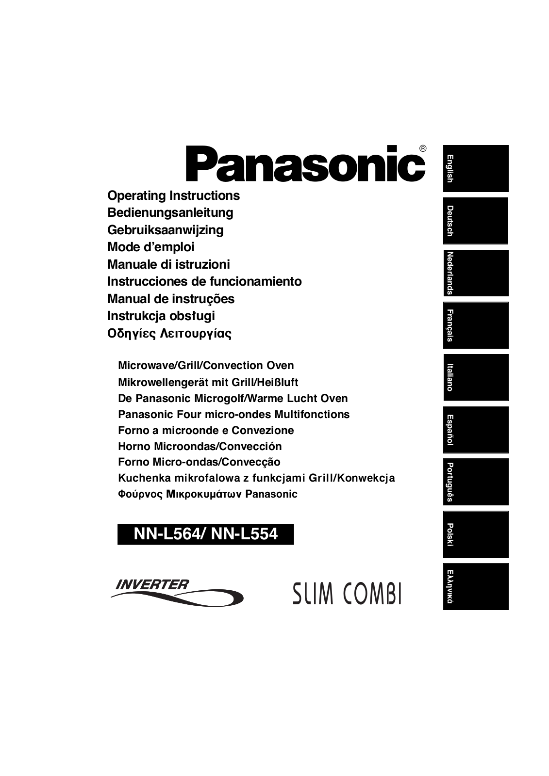 Panasonic NN-L564, NN-L554 Operating Instructions
