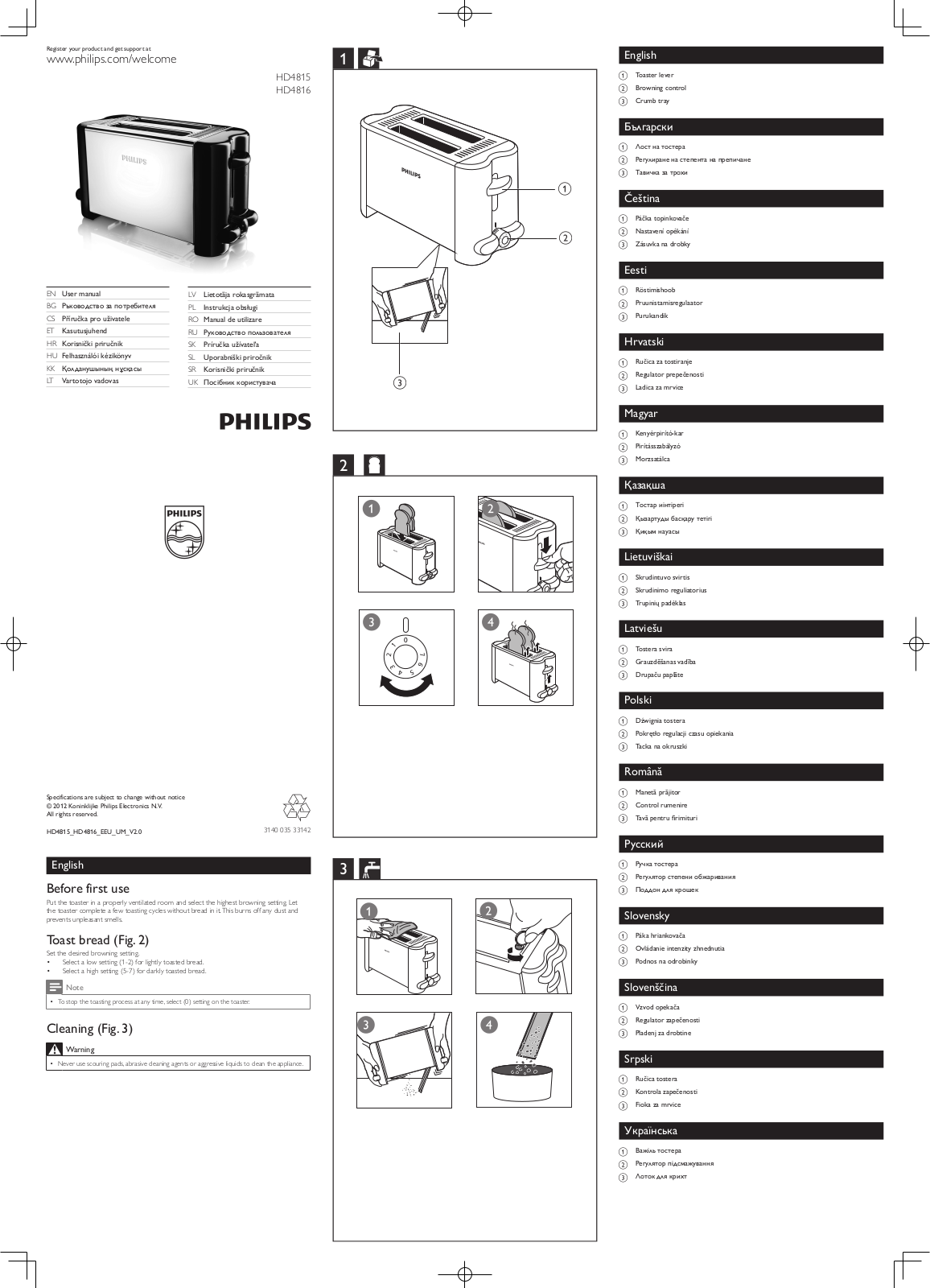 Philips HD4815/80, HD4815/28, HD4816/22, HD4815/05, HD4815/02 User Manual