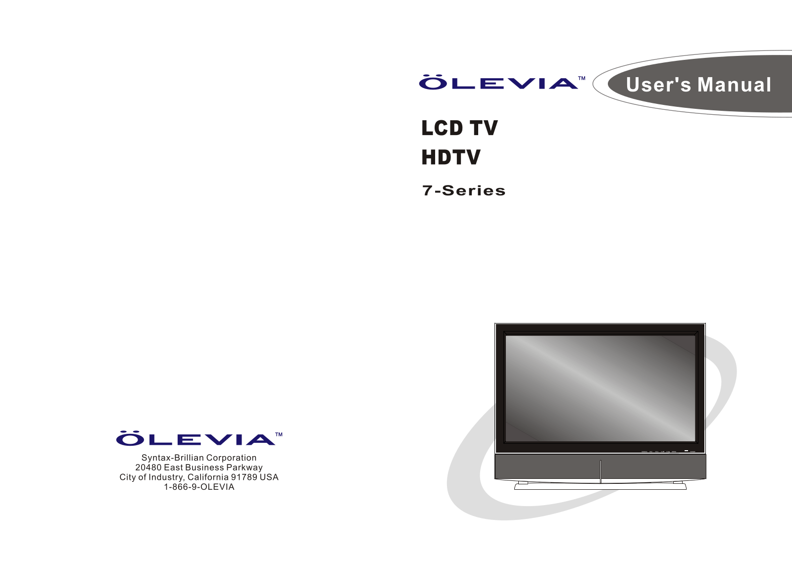 OLEVIA HD TV7 User Manual