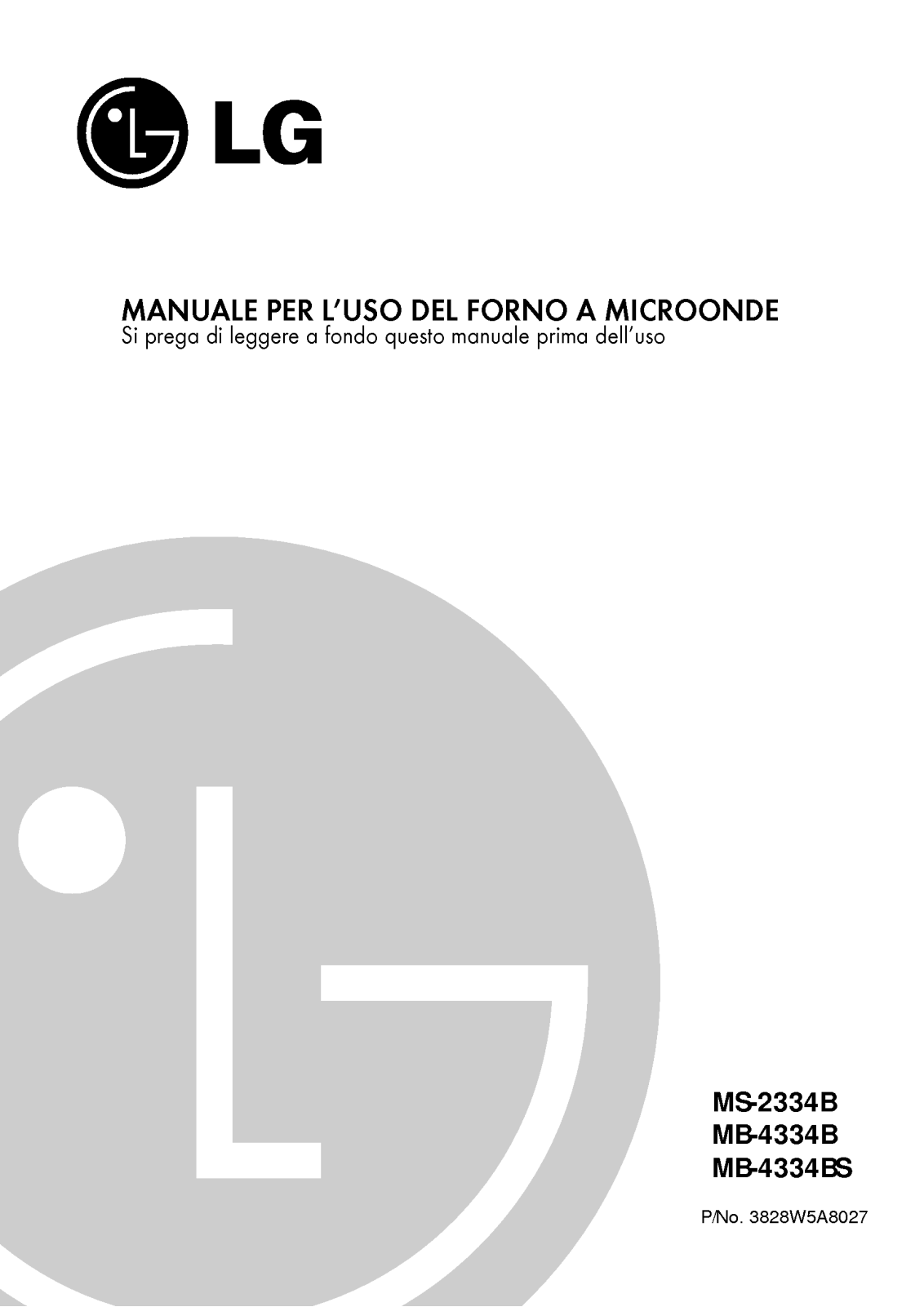 Lg MB-4334B, MB-4334BS, MS-2334B User Manual