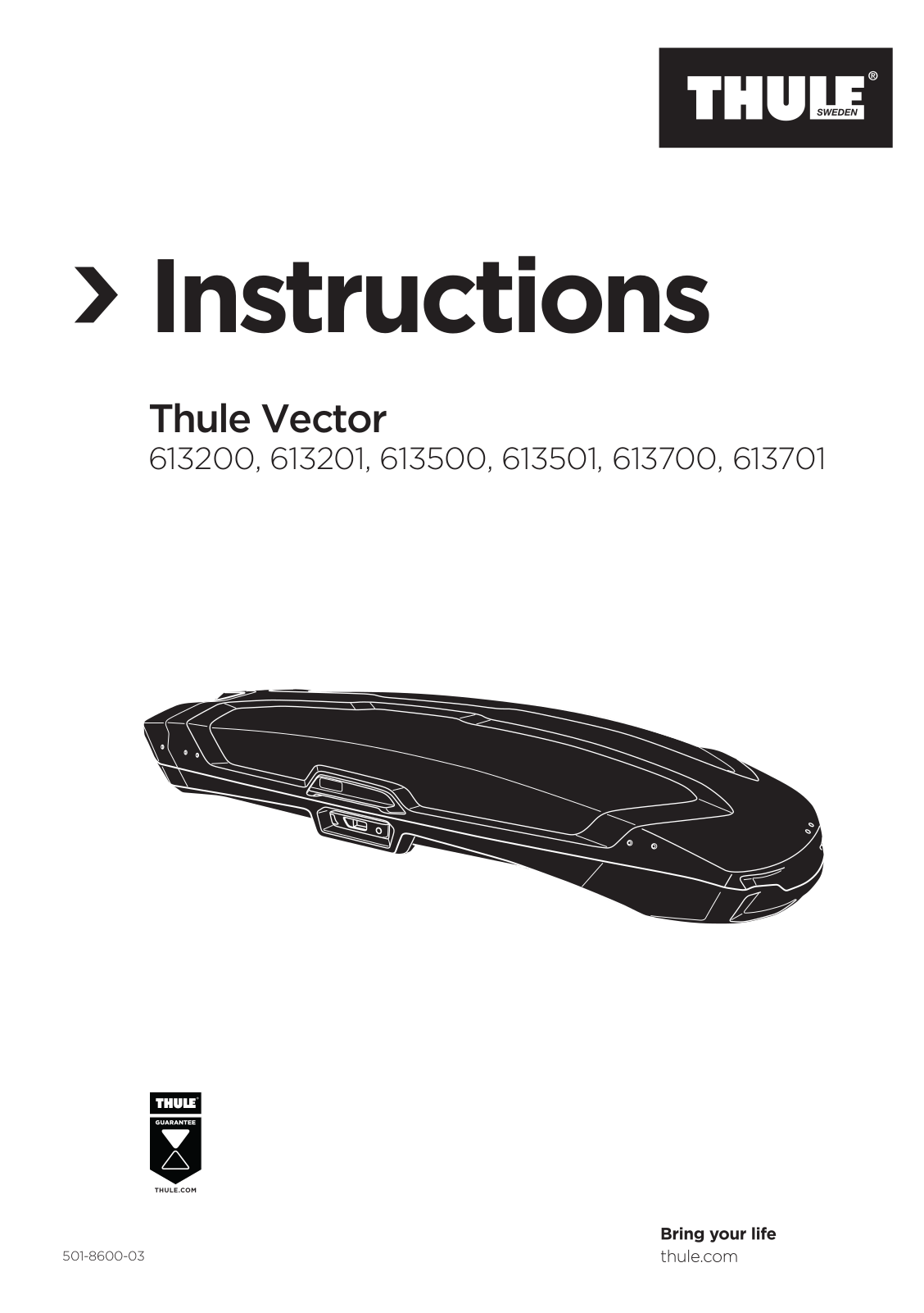 Thule Vector operation manual