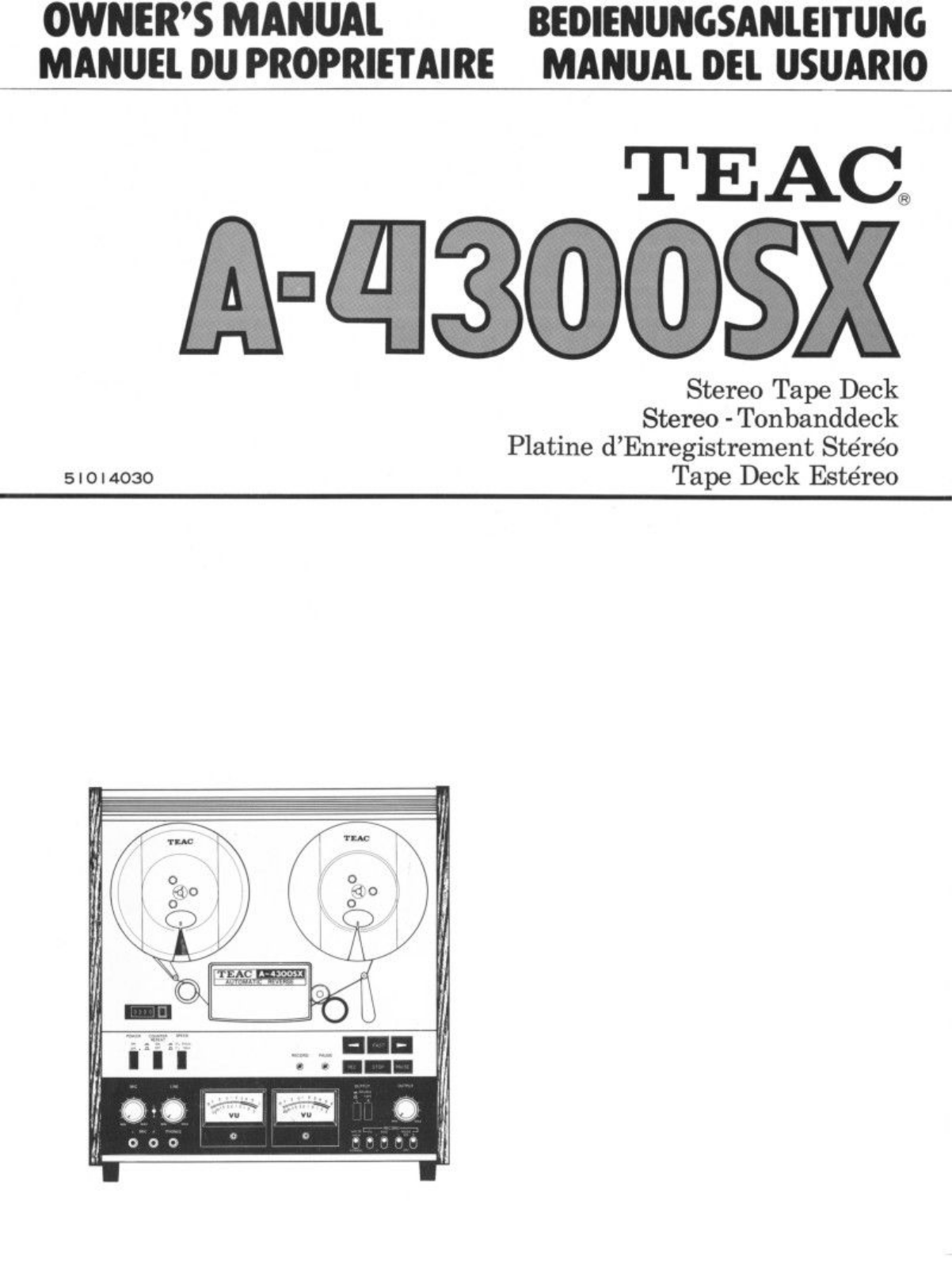 TEAC A-4300-SX Owners manual