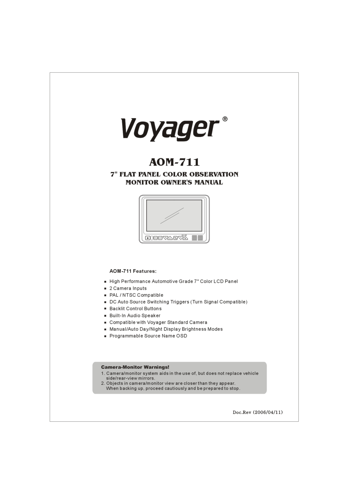 Voyager AOM-711 User Manual