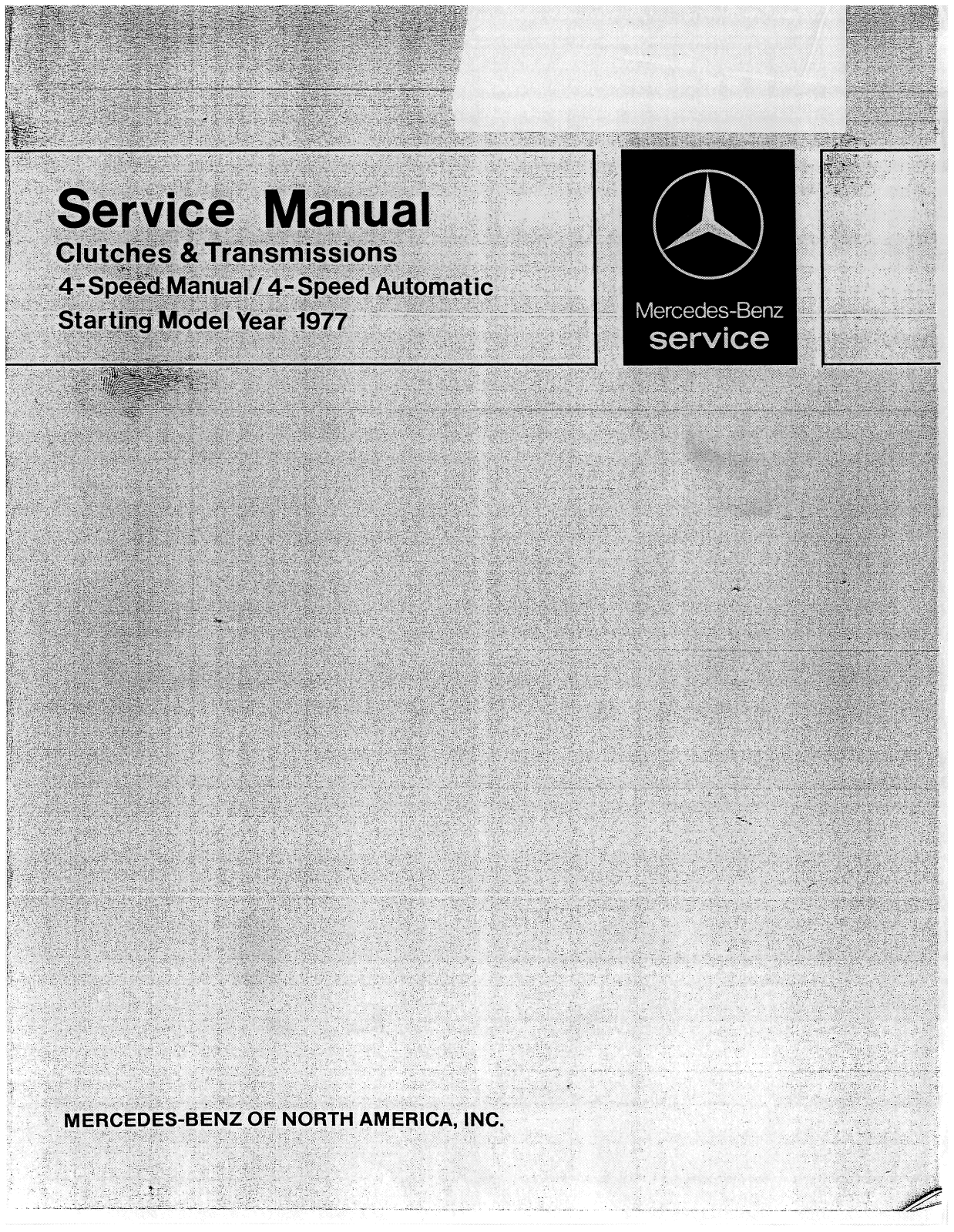 Mercedes 230 1977, 240 1977, 280 1977, 300 1977 User Manual