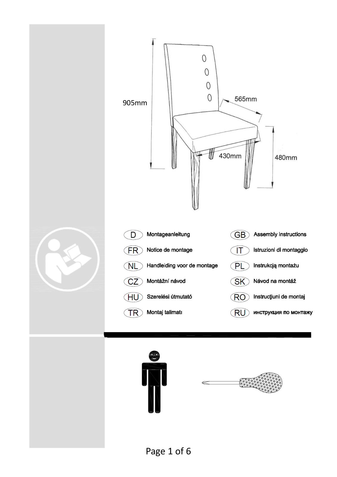 Home affaire Boca Assembly instructions