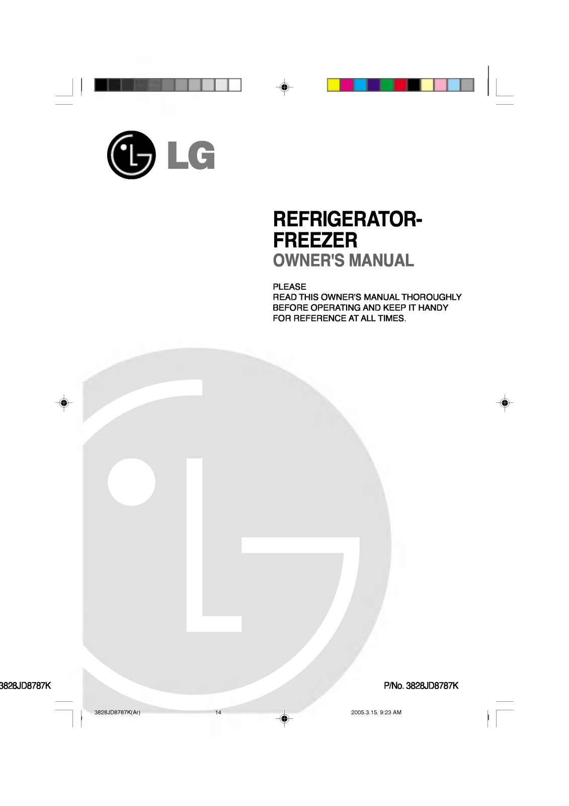 LG GR-S522QVC User manual