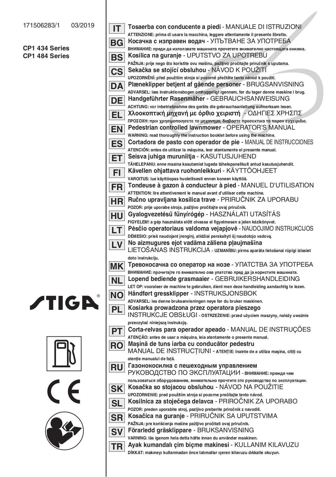 STIGA CP1 434, CP1 484 User Manual