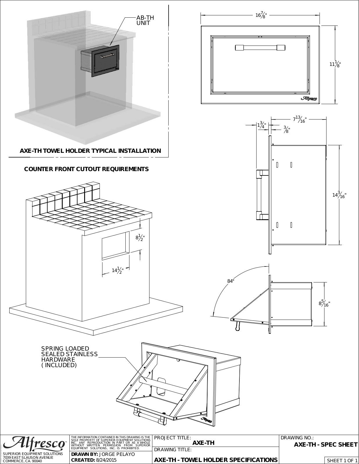 Alfresco AXE-TH User Manual