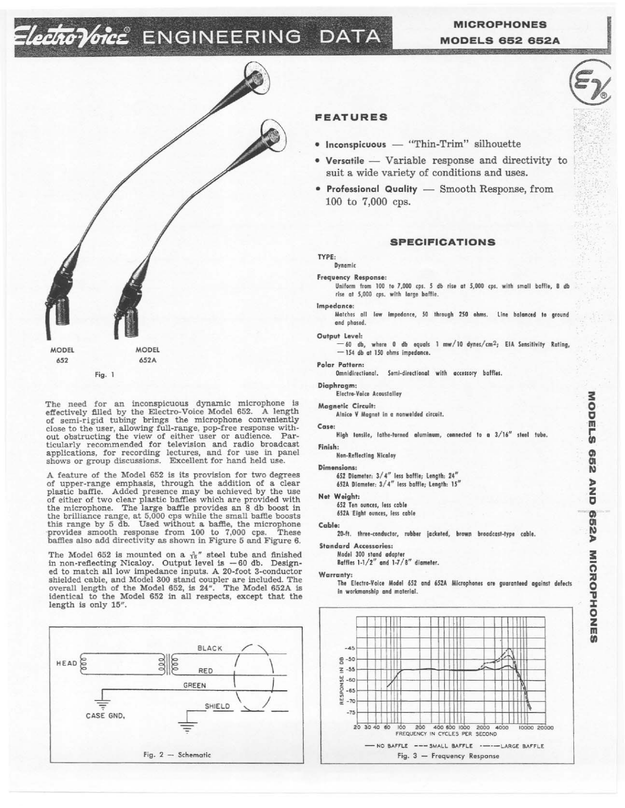 Electro-Voice 652, 652A User Manual