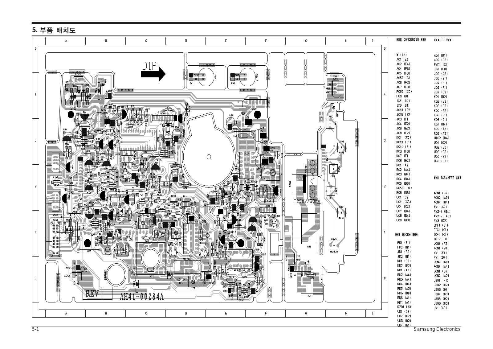 SAMSUNG RC-A350 Printed Circuit Board Diagram