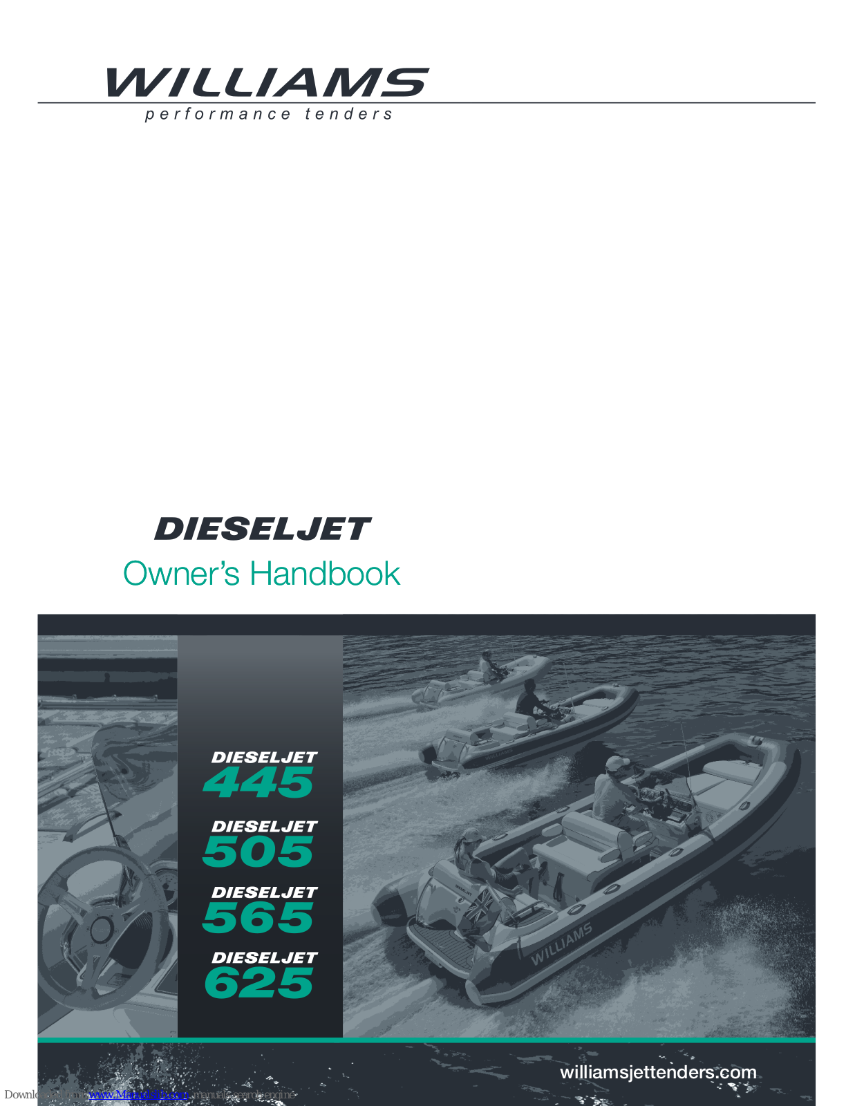 Williams Jet Tenders Dieseljet 505, Dieseljet 565, Dieseljet 625 Owner's Handbook Manual