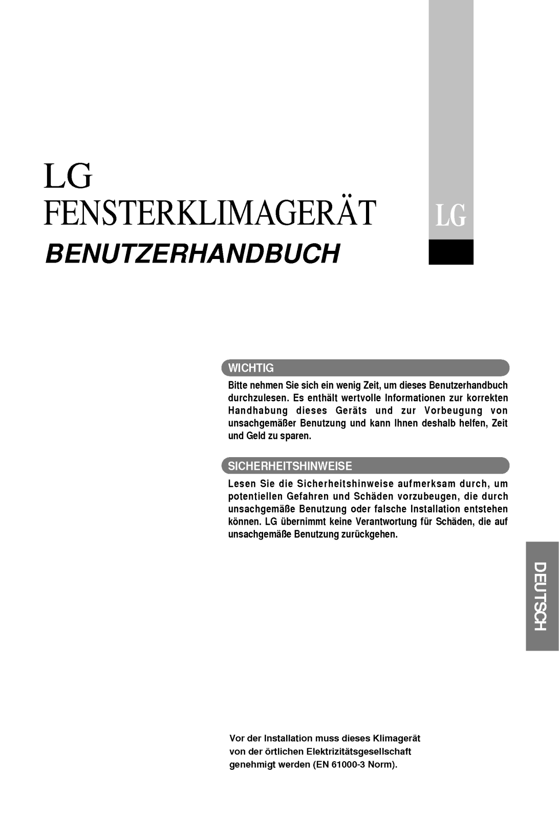 Lg W09AC User Manual