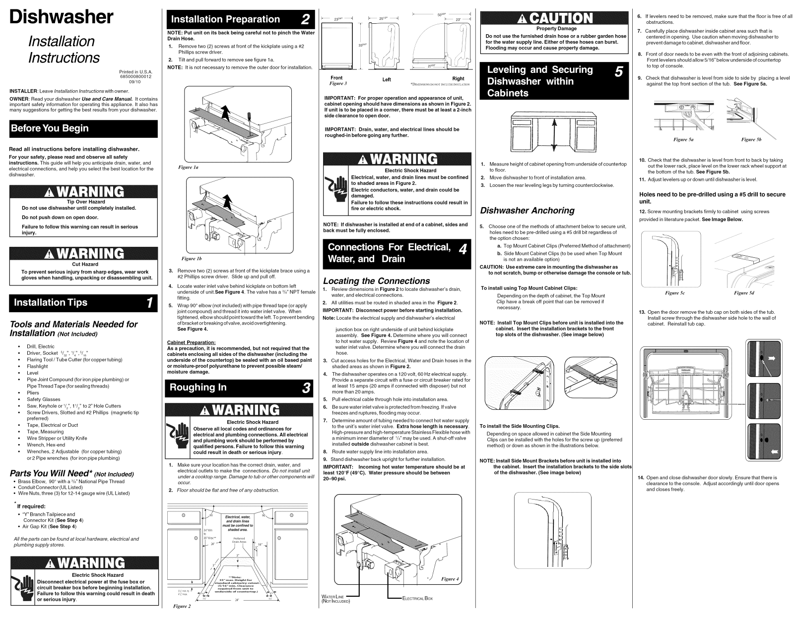 Frigidaire FGHD2455LB0, FGHD2455LB1A, FGHD2455LF0, FGHD2455LF1A, FGHD2455LW0 Installation Guide - ManualMachine.com