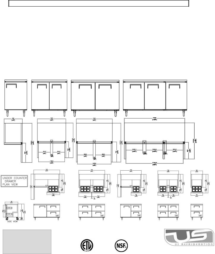 US Refrigeration USUV-28F Manual