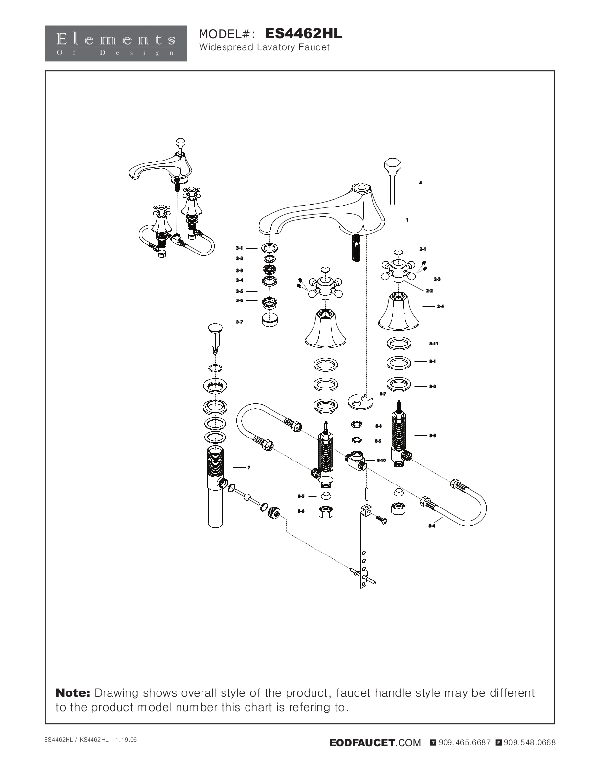 Elements of Design EDE1113 Service Parts - ManualMachine.com