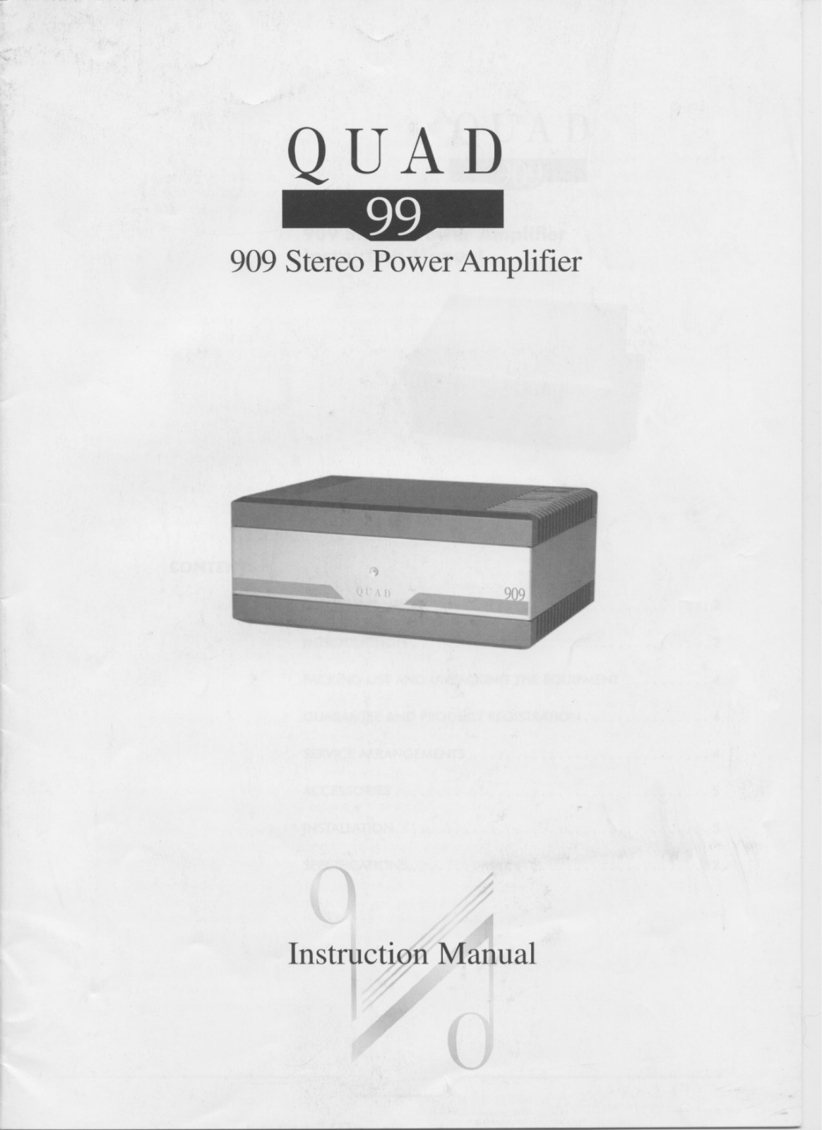 Quad 909 Stereo Owners manual