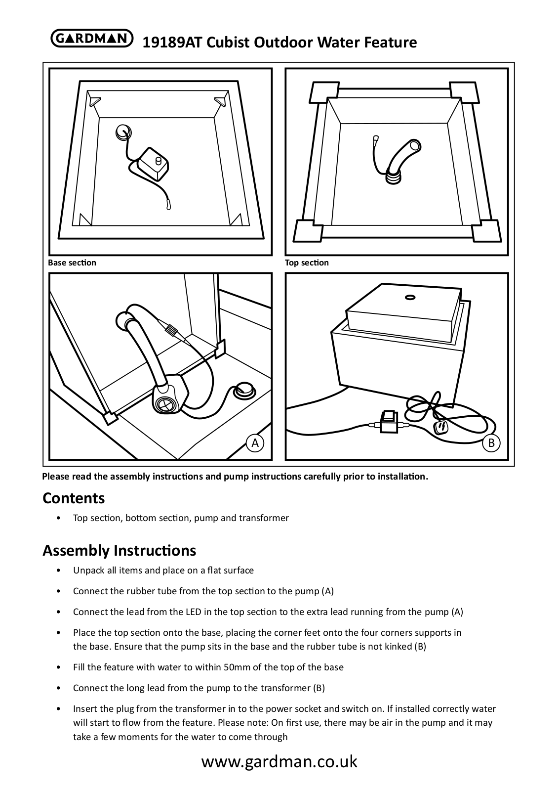 Gardman Cubist User Manual