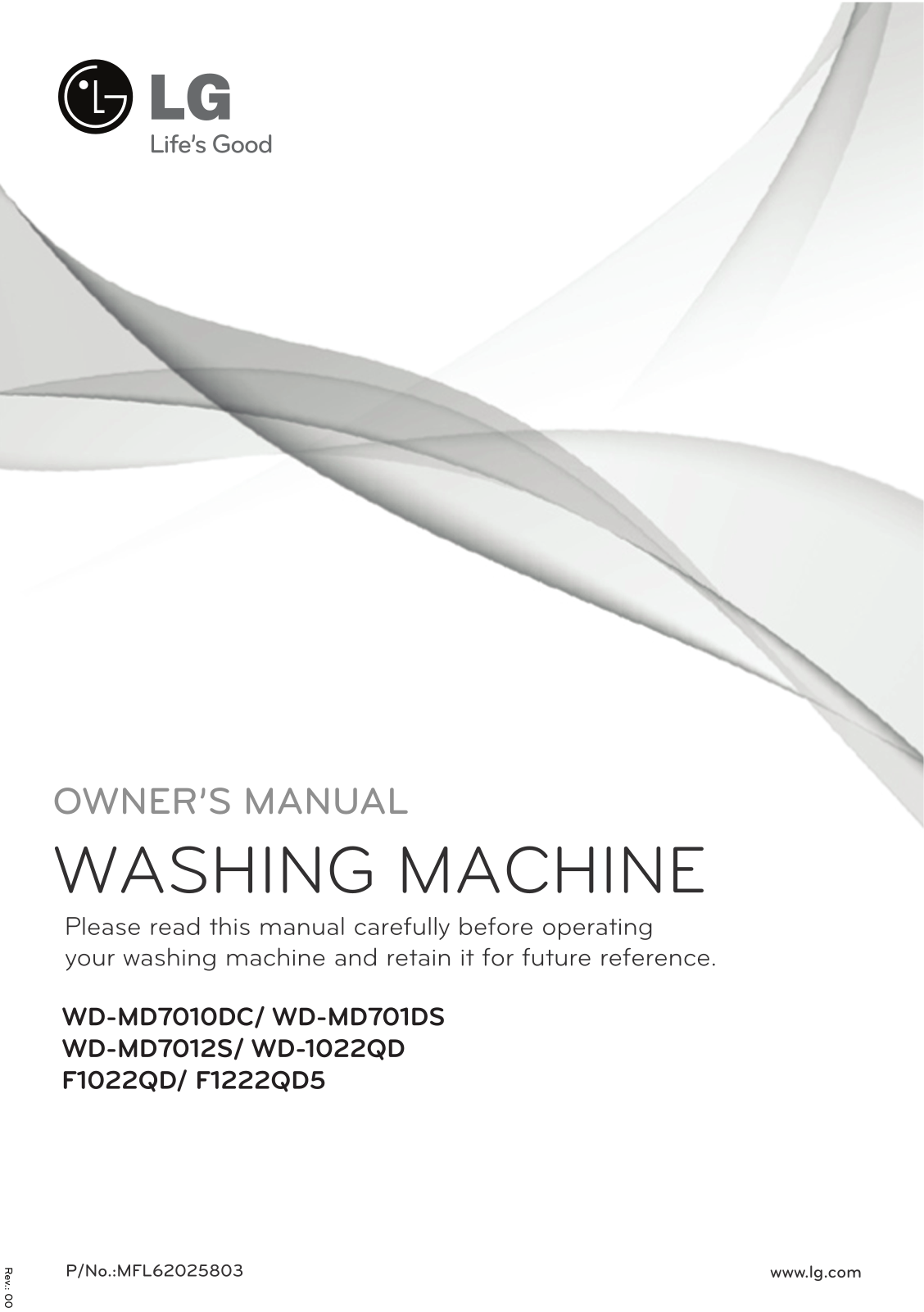 LG WD-MD7012S Owner’s Manual