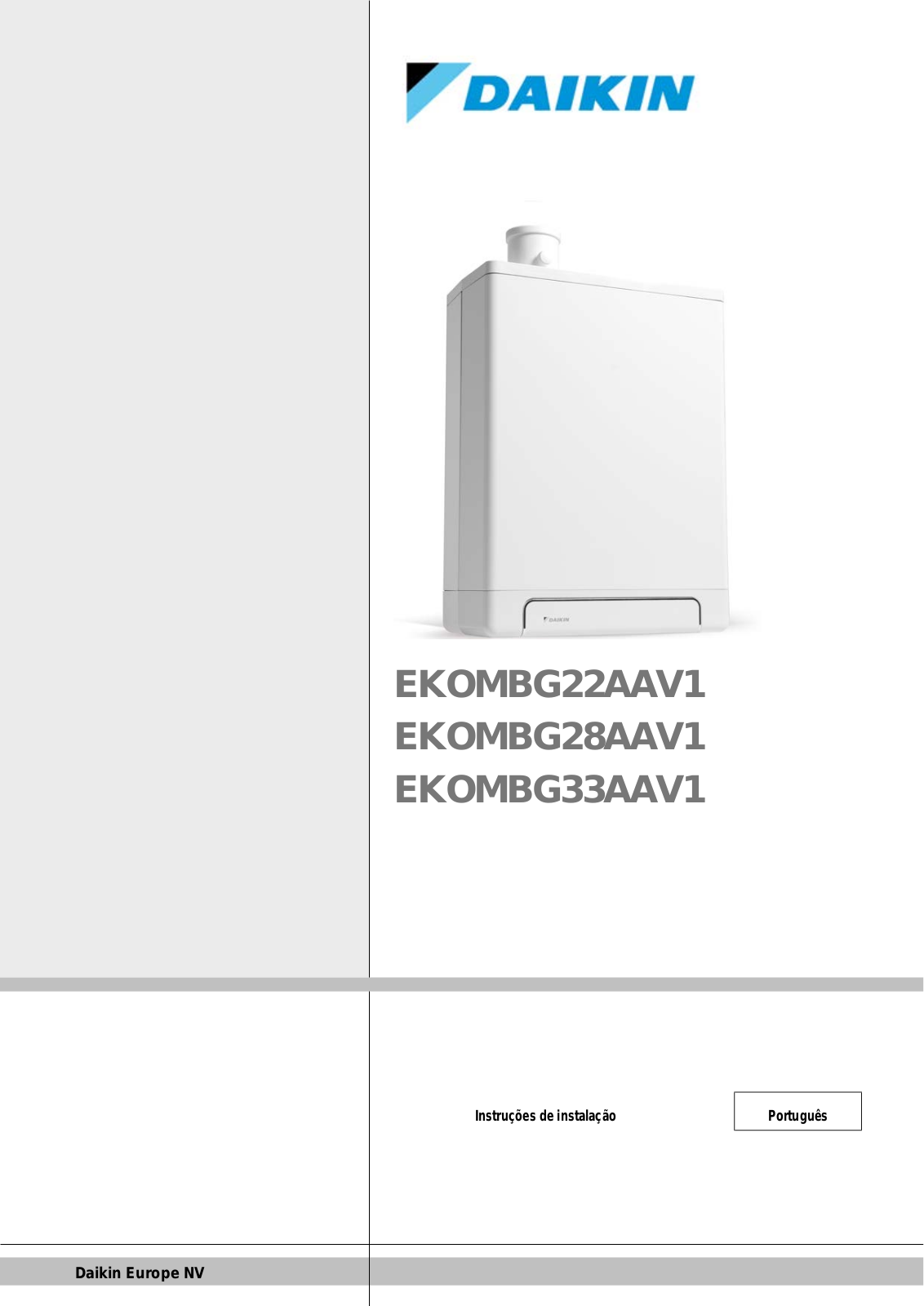 Daikin EKOMBG22ABV1, EKOMBG28ABV1, EKOMBG33ABV1 Installation manuals