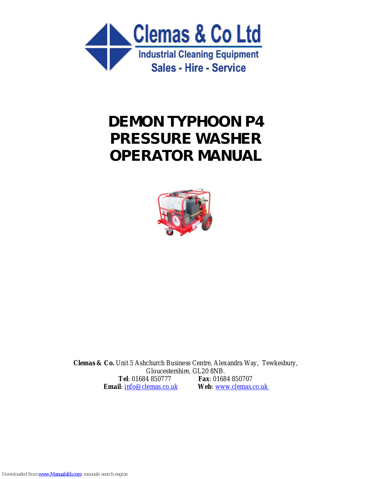 Clemas & Co DEMON TYPHOON P4, DEMON TYPHOON 2 Operator's Manual