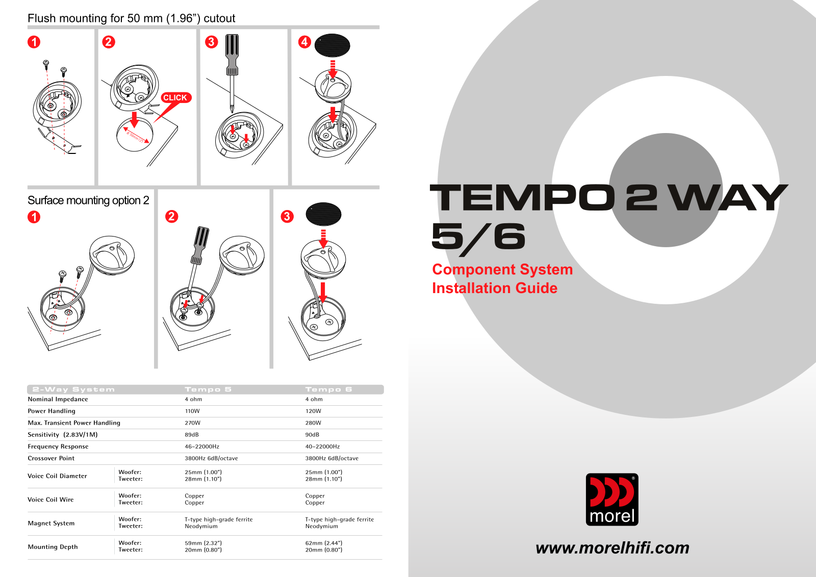 Morel Tempo 2-way 6 Installation Guide